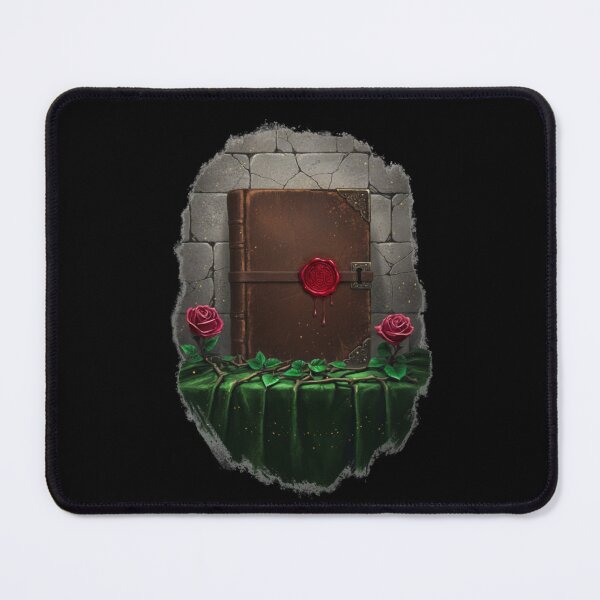 Item preview, Leather Bound Spellbook with Red Wax Seal and Roses – Dark Gothic Romance Art designed and sold by DarkRomanceMom.