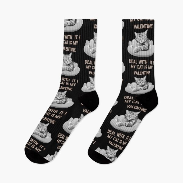 Item preview, My Cat Is My Valentine. Deal With It. - Funny Anti-Valentine's Day Cat Design designed and sold by Anyshca.