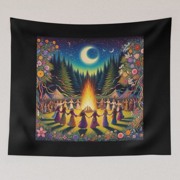 Item preview, Solstice Fire Dance Under the Sacred Moon designed and sold by Sybille-Yates.