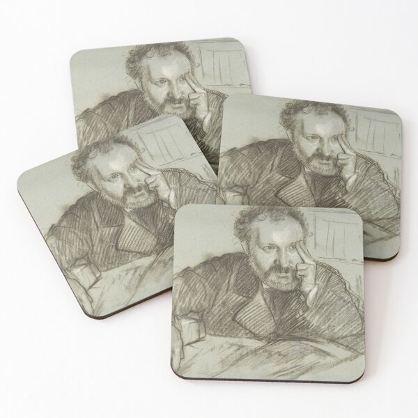 Item preview, Edmond Duranty 1833 1880 by Edgar Degas: Impressionist Portrait Study Poster designed and sold by artofuniverse.