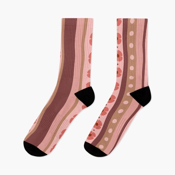 Item preview, Antique Rose Bloom – Floral Stripes & Dots Pattern designed and sold by Clara Fruggeri.