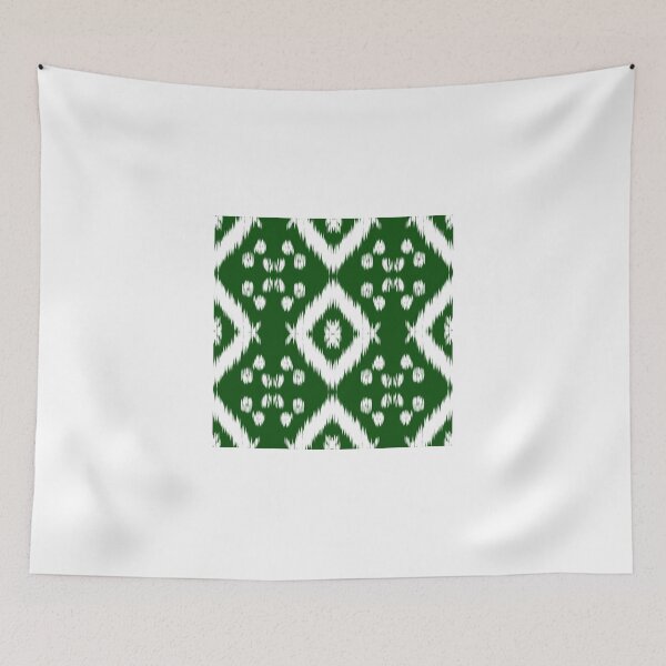 Item preview, Seamless Ikat Background, Green Abstract Tribal Ornament for Interior Design and Apparel designed and sold by Oabnourza012.