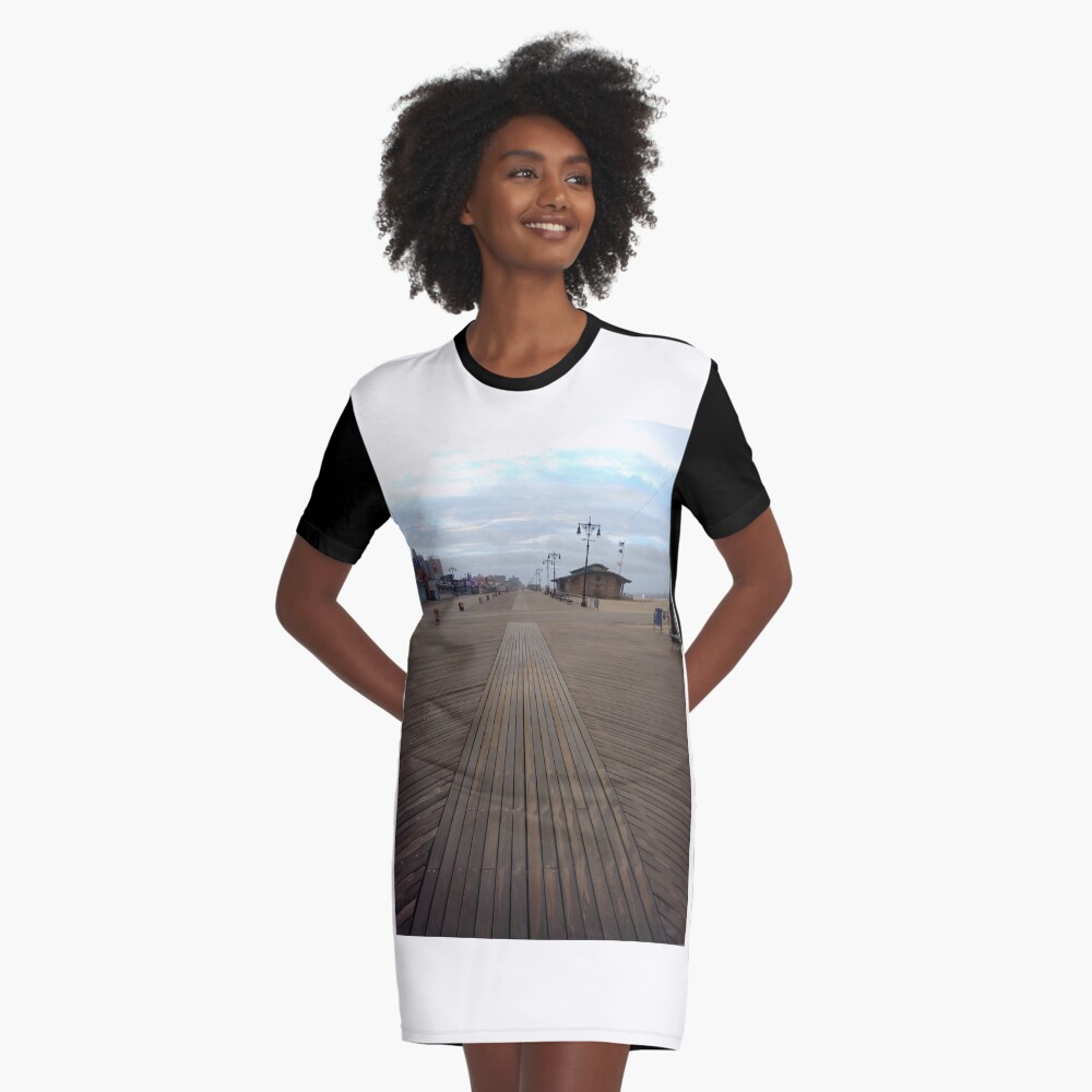Coney Island - New York, #Coney, #Island, #New, #York, #ConeyIsland, #NewYork, #Boardwalk Graphic T-Shirt Dress