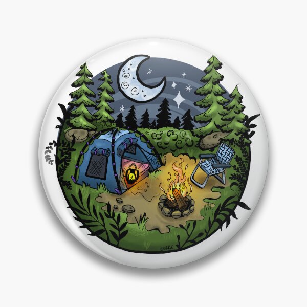 Item preview, Camping Scene with Campfire and Tent Illustration designed and sold by Avara-Creative.