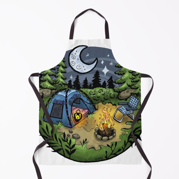 Item preview, Camping Scene with Campfire and Tent Illustration designed and sold by Avara-Creative.