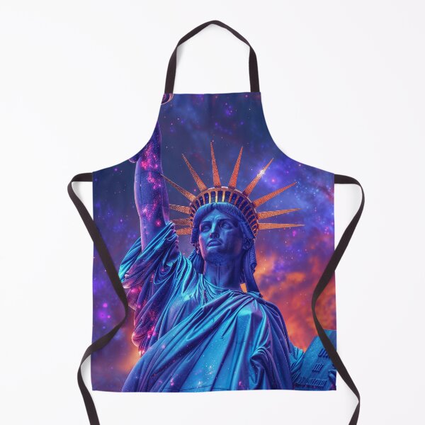 Item preview, Liberty Ascendant — Cosmic Statue Artwork designed and sold by QuantumDrift.