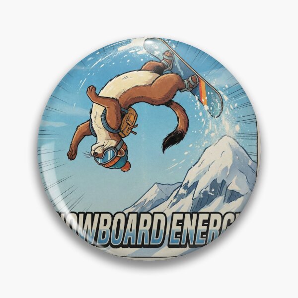 Item preview, Energy Snowboarding Stoat | Radical Winter Animal designed and sold by ryanguas.