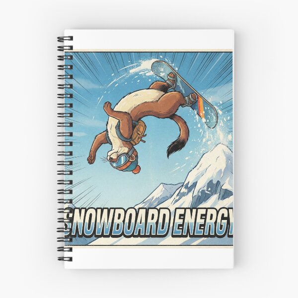 Item preview, Energy Snowboarding Stoat | Radical Winter Animal designed and sold by ryanguas.