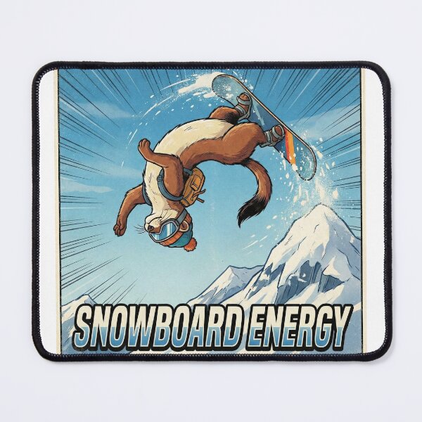 Item preview, Energy Snowboarding Stoat | Radical Winter Animal designed and sold by ryanguas.