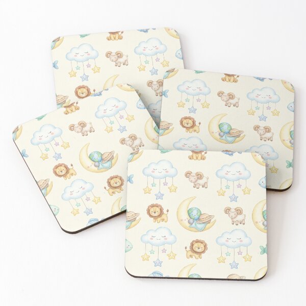 Item preview, Sleepy Sky Nursery Celestial Baby Illustration Pattern designed and sold by SavinMercantile.