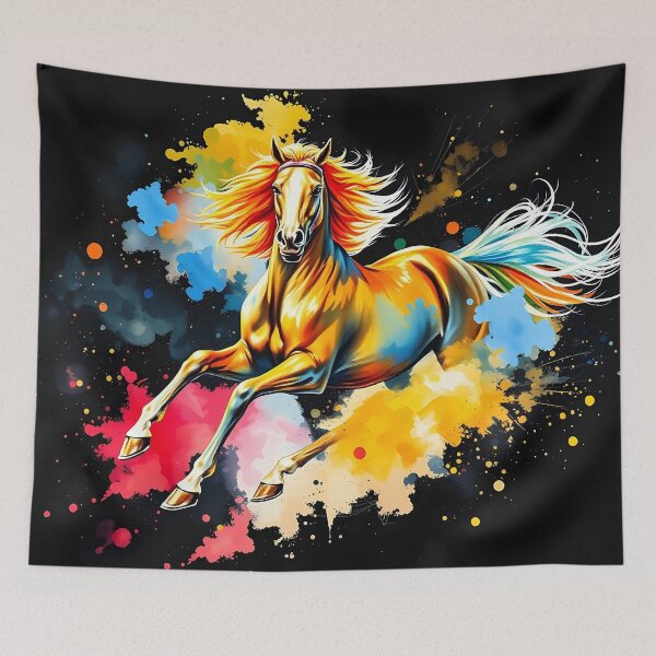 Aperçu de l'œuvre Cheval au galop vibrant créée et vendue par cuprum.