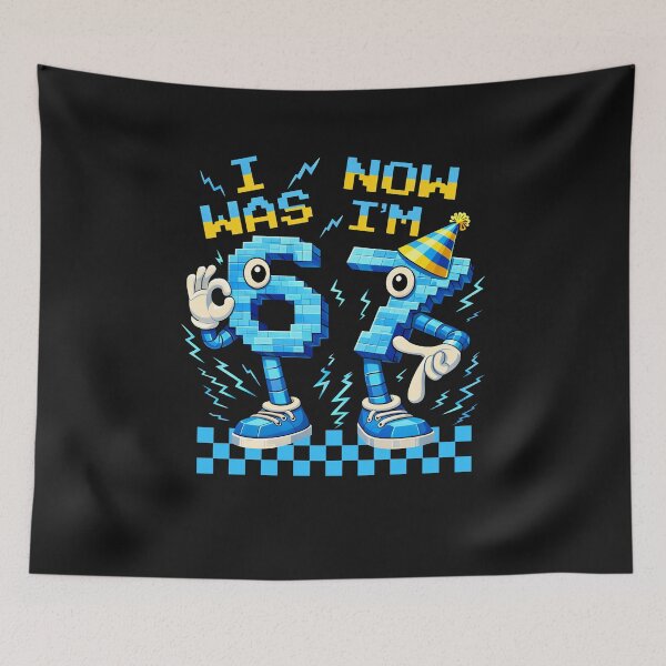 Item preview, I Was 6 Now I’m 7 Brainrot Birthday Boys Gift For Boy Kids designed and sold by ArmyAbodo.
