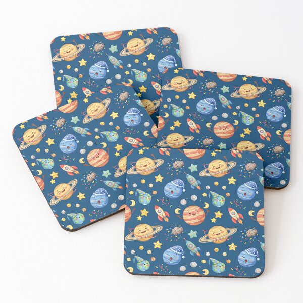 Item preview, The Planet Party Whimsical Celestial Illustration Pattern designed and sold by SavinMercantile.