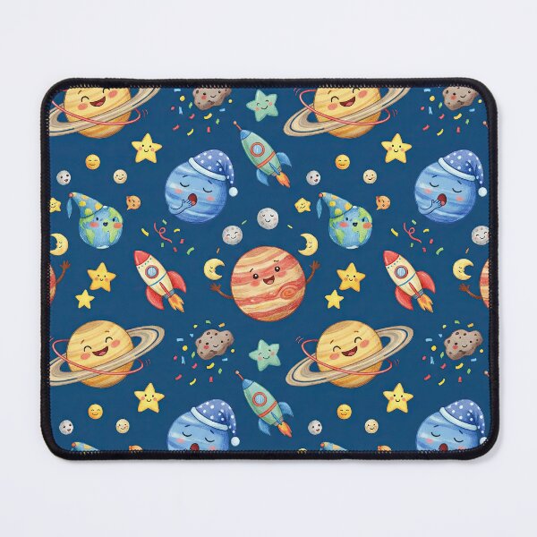 Item preview, The Planet Party Whimsical Celestial Illustration Pattern designed and sold by SavinMercantile.