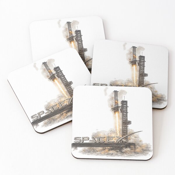 Item preview, SpaceX Booster Catch – Hand-Drawn Rocket Landing Illustration designed and sold by ColinsCars.