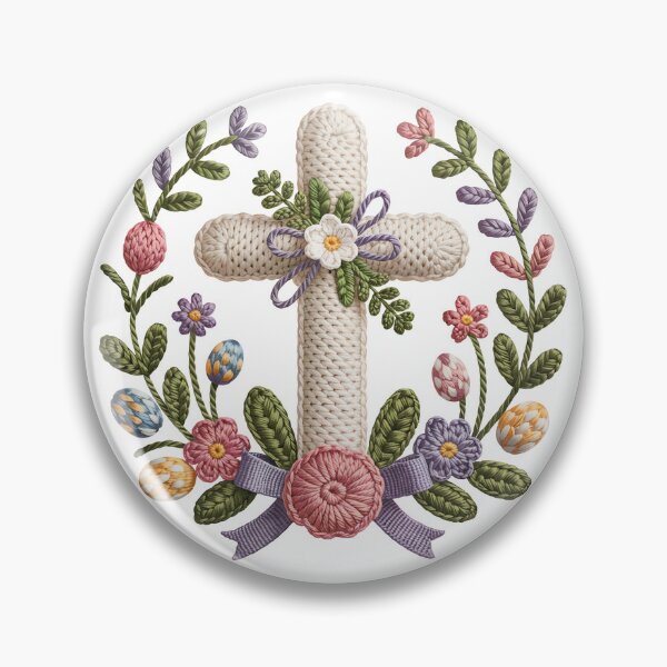 Item preview, crochet flower cross  designed and sold by jkrphoto.