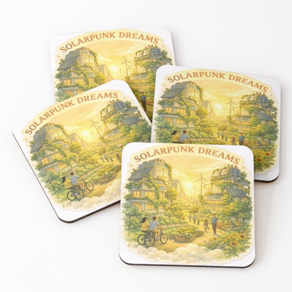 Item preview, Solarpunk Dreams Optimistic Sustainable Future Poster & Apparel designed and sold by goodcrystals.