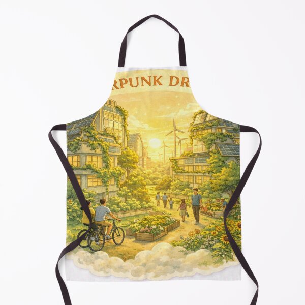 Item preview, Solarpunk Dreams Optimistic Sustainable Future Poster & Apparel designed and sold by goodcrystals.