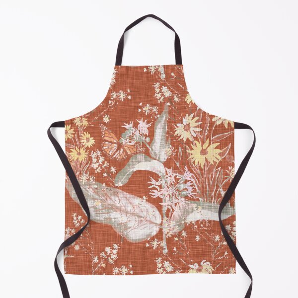 Item preview, Hand Painted Repeating Wild Flower Pattern with Monarchs Terracotta & Pastels Earth-tone designed and sold by LoveAlways-AEP.