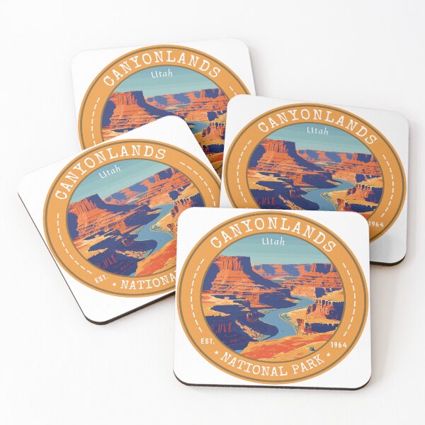 Item preview, Canyonlands National Park in Utah (USA), Vintage Travel Art Circle Emblem designed and sold by MaateoDesign.