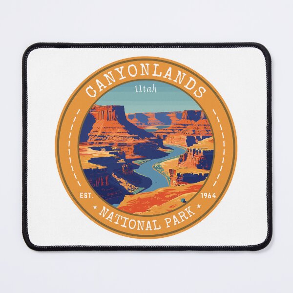 Item preview, Canyonlands National Park in Utah (USA), Vintage Travel Art Circle Emblem designed and sold by MaateoDesign.