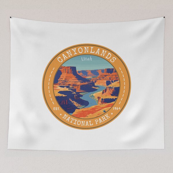 Item preview, Canyonlands National Park in Utah (USA), Vintage Travel Art Circle Emblem designed and sold by MaateoDesign.