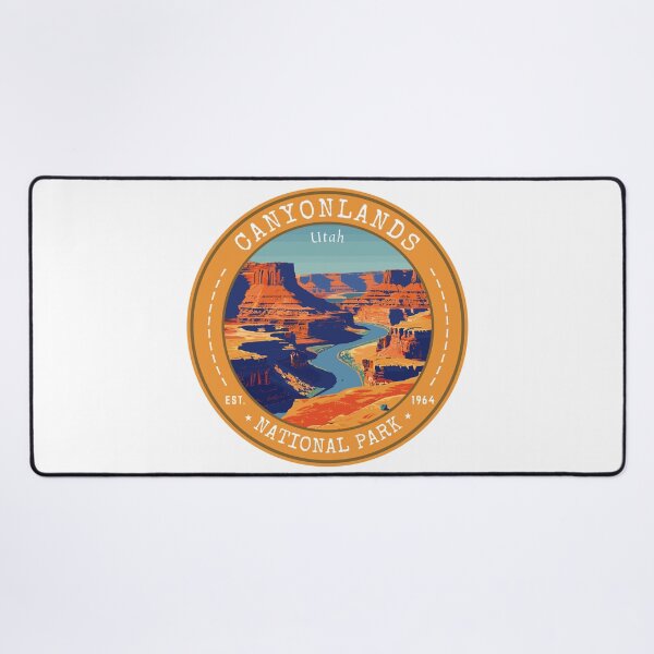Item preview, Canyonlands National Park in Utah (USA), Vintage Travel Art Circle Emblem designed and sold by MaateoDesign.