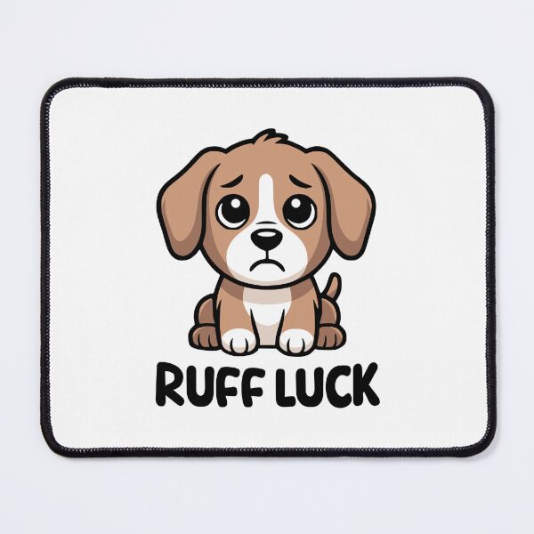 Item preview, Ruff Luck! Cute Dog Pun designed and sold by PMCreative.