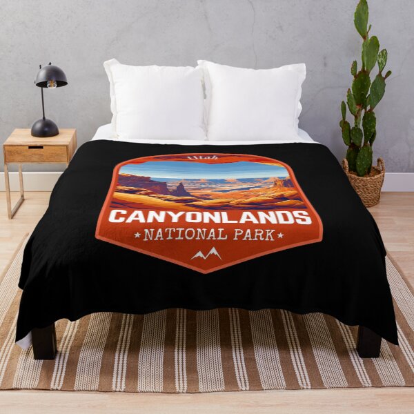 Item preview, Canyonlands National Park in Utah, USA Retro Travel Art Emblem designed and sold by MaateoDesign.