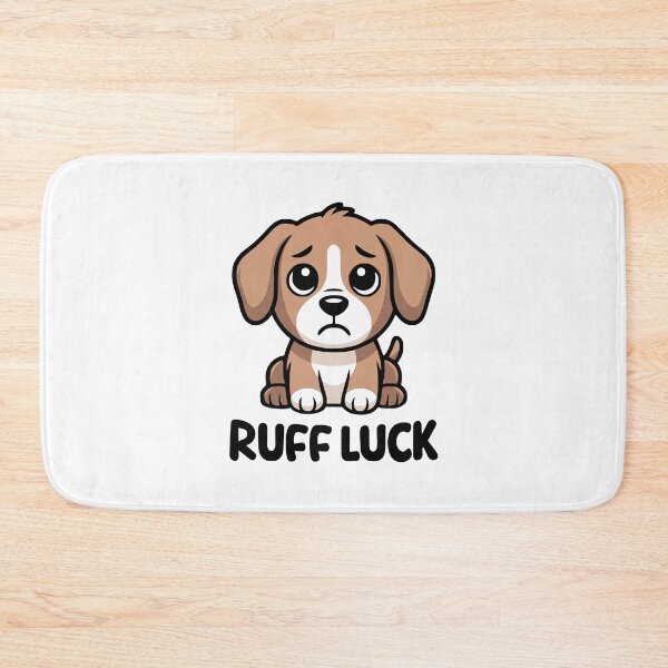 Item preview, Ruff Luck! Cute Dog Pun designed and sold by PMCreative.
