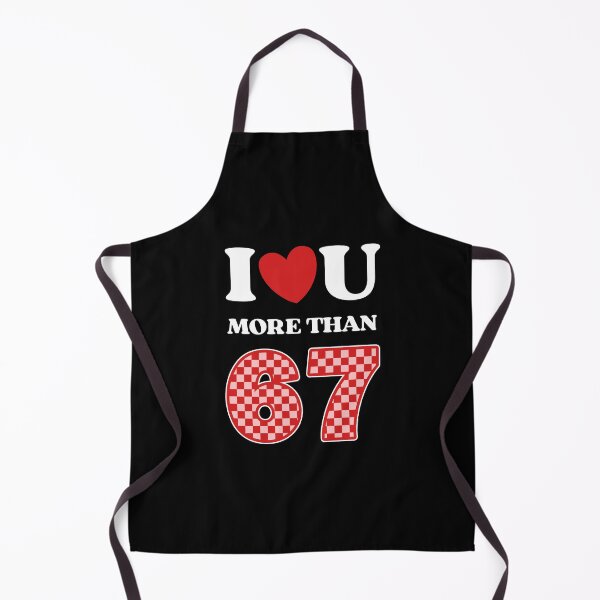 Item preview, I Love You More Than 67 Valentine Checkered Retro Aesthetic Meme designed and sold by GumStickers.