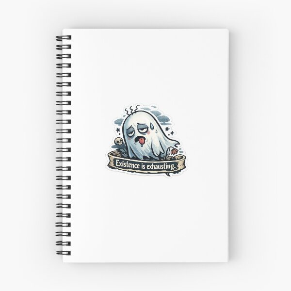 Item preview, Tired Ghost Sticker – “Existence Is Exhausting” Funny Aesthetic Meme designed and sold by Doodlynx.