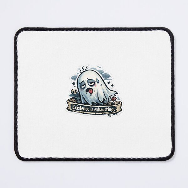 Item preview, Tired Ghost Sticker – “Existence Is Exhausting” Funny Aesthetic Meme designed and sold by Doodlynx.