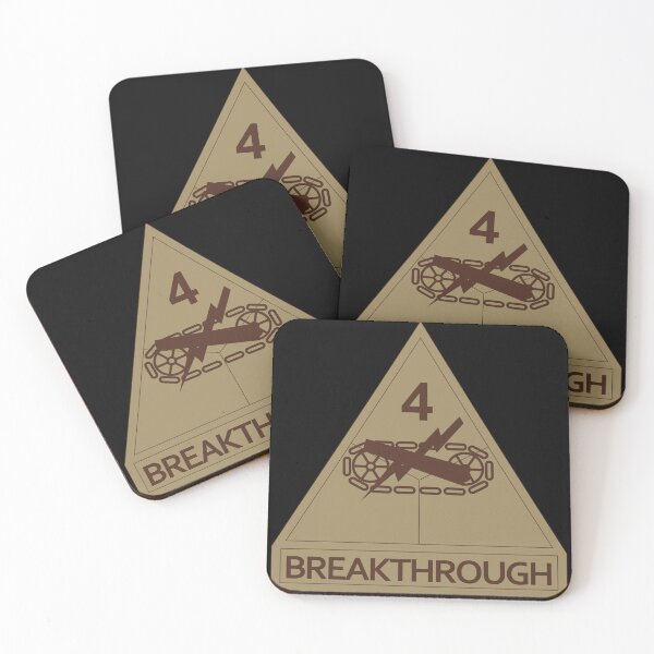 Item preview, Army - SSI - 4th Armored Division w Name Tape - Subdued Desert X 300 designed and sold by Military Insignia Products.