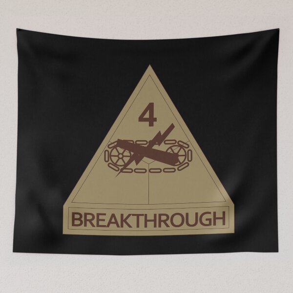 Item preview, Army - SSI - 4th Armored Division w Name Tape - Subdued Desert X 300 designed and sold by Military Insignia Products.