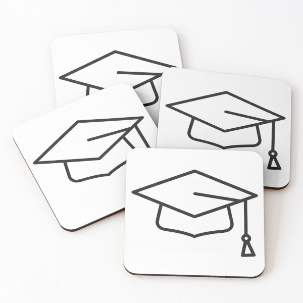 Item preview, Minimalist Graduation Cap Mortarboard Line Art Icon designed and sold by Silent Watch Threads..