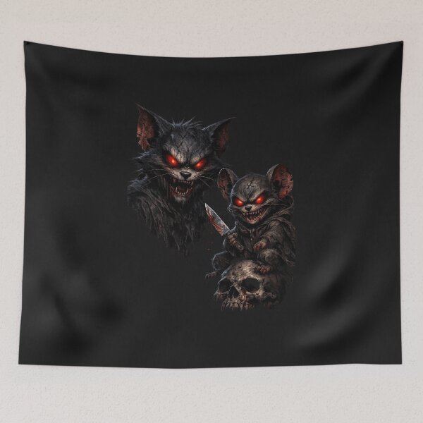 Item preview, Dark Cartoon Tom & Jerry Gothic Horror Art designed and sold by JordanInk Studio.