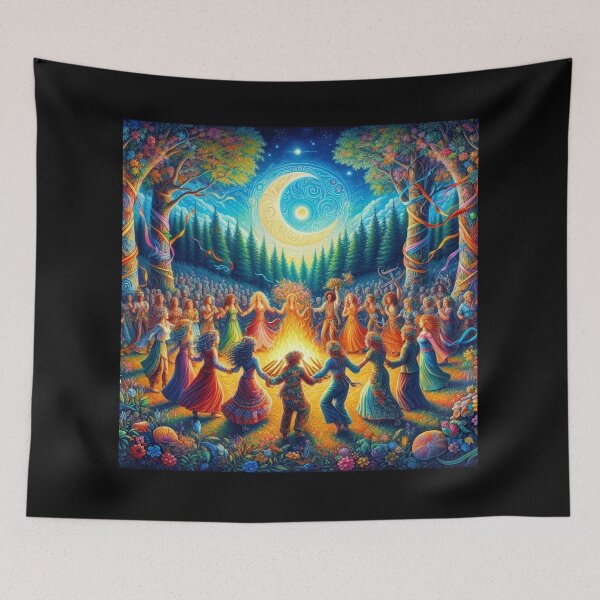 Item preview, Solstice Fire Dance Under the Sacred Moon designed and sold by Sybille-Yates.