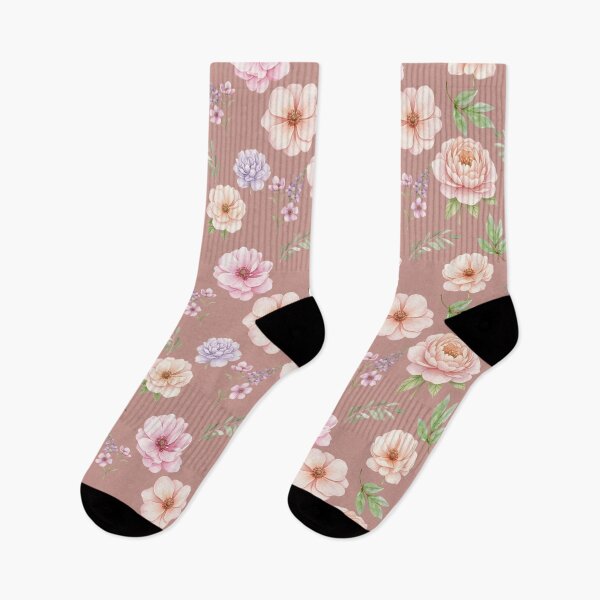 Item preview, Romantic Blush Watercolor Floral Seamless Pattern on Dusty Rose Background designed and sold by ArtiFize Store.