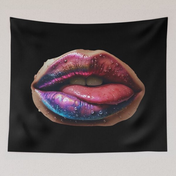 Item preview, Futuristic Glossy Lips lick it  designed and sold by Neer arts.