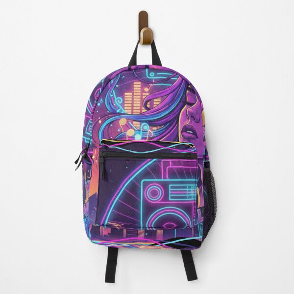 Item preview, Love Is in the Ear – Neon Music Dreamscape | Girl Wearing Headphones designed and sold by MerchYouSearch.
