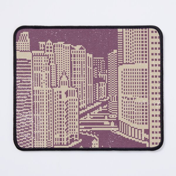 Item preview, Chicago River Pixel Art - Beet + Dove designed and sold by Irene Estelle.