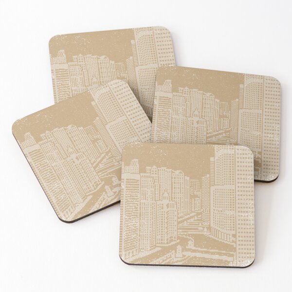 Item preview, Chicago River Pixel Art - Fawn + Dove designed and sold by Irene Estelle.