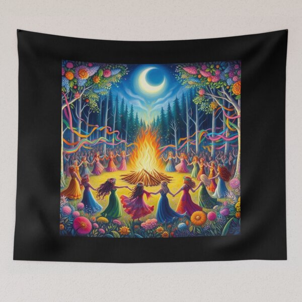 Item preview, Solstice Fire Dance Under the Sacred Moon designed and sold by Sybille-Yates.