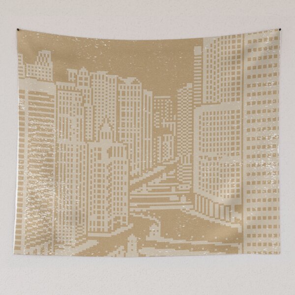 Item preview, Chicago River Pixel Art - Fawn + Dove designed and sold by Irene Estelle.