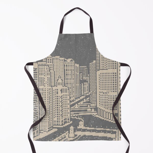 Item preview, Chicago River Pixel Art - Slate + Dove designed and sold by Irene Estelle.