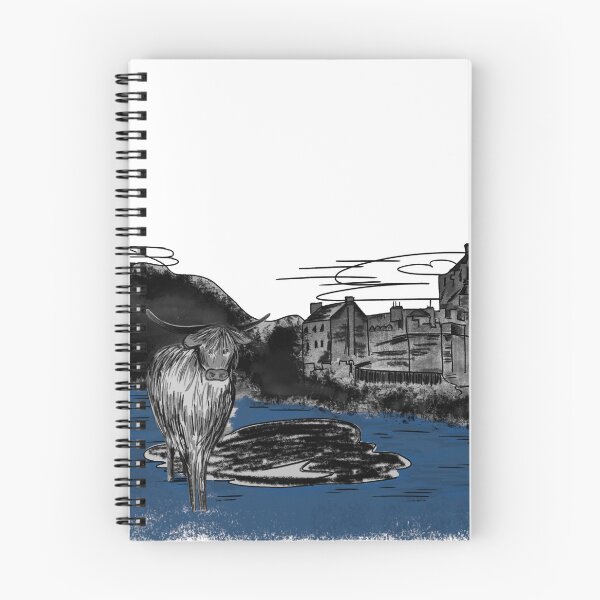 Item preview, Scottish highland cow inking Art designed and sold by Aurealis.