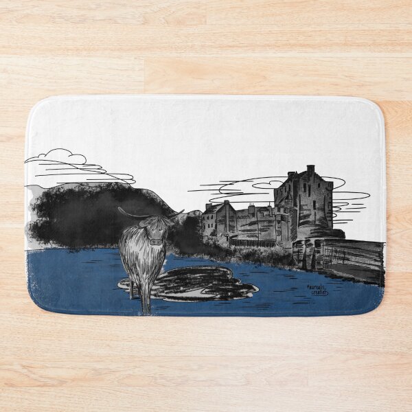 Item preview, Scottish highland cow inking Art designed and sold by Aurealis Creatief.