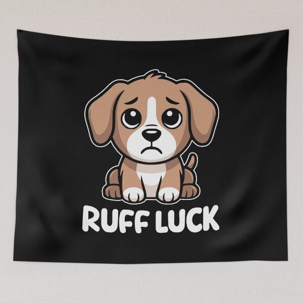 Item preview, Ruff Luck! Funny Dog Pun designed and sold by PMCreative.