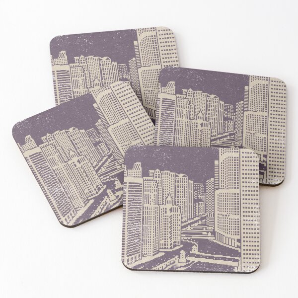 Item preview, Chicago River Pixel Art - Fig + Dove designed and sold by Irene Estelle.